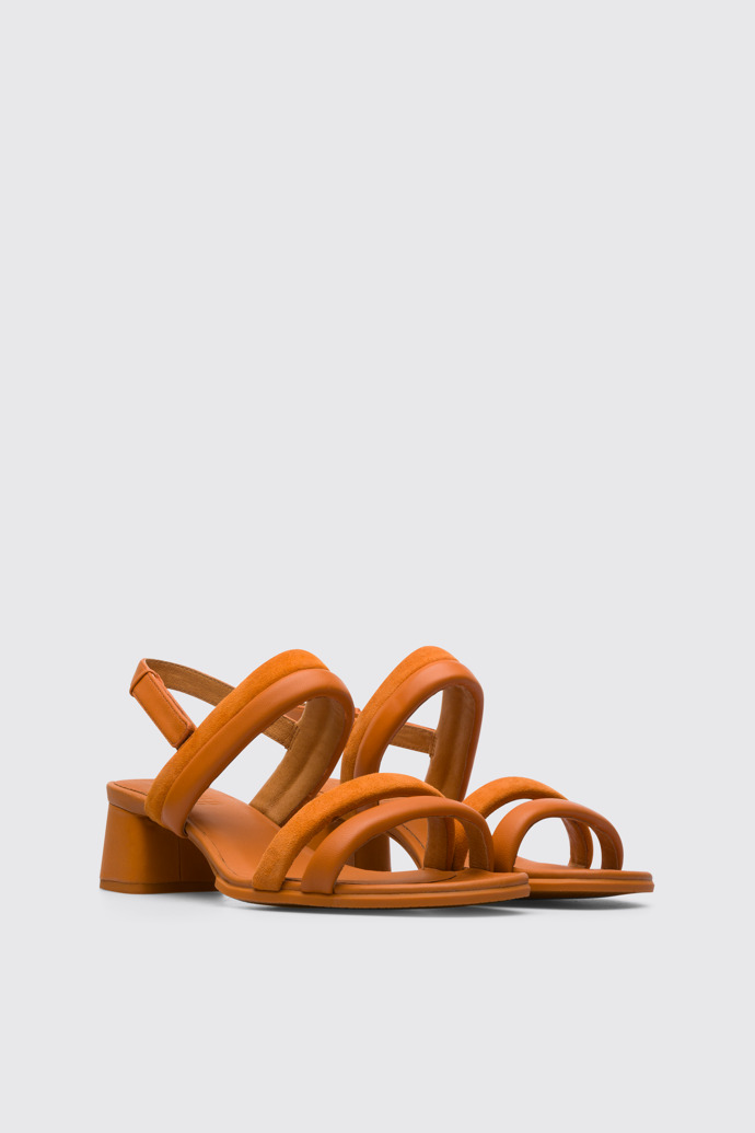 Front view of Katie Women's dark orange sandal