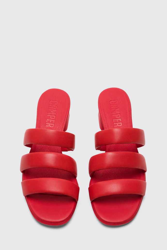 Overhead view of Katie Red sandal for women