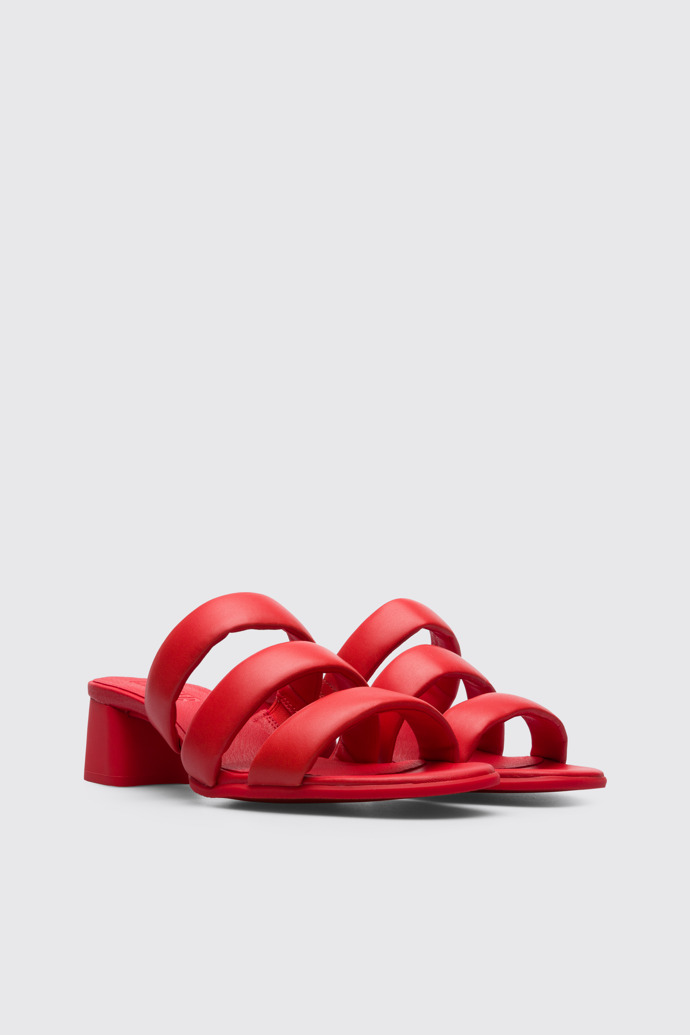 Front view of Katie Red sandal for women