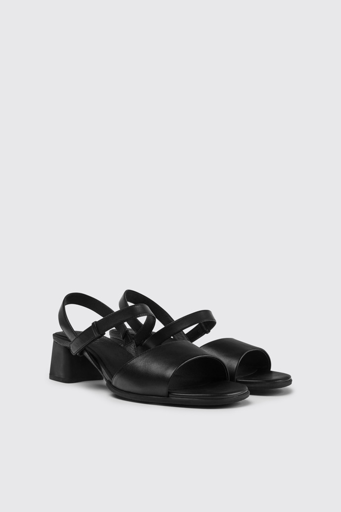 Front view of Katie Women’s black strappy sandal