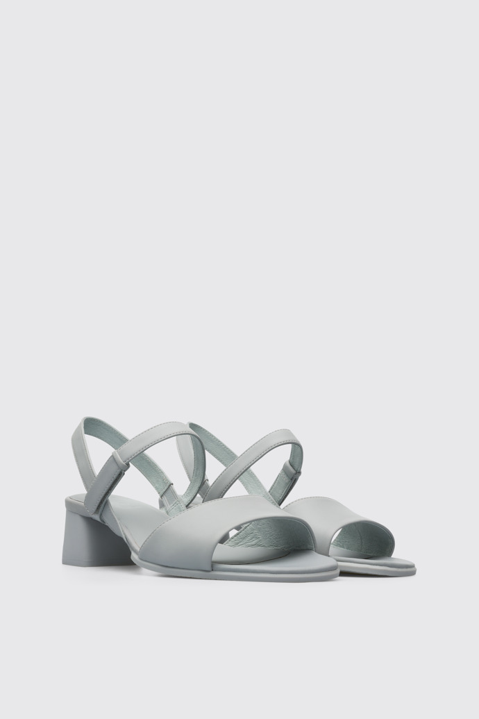 Front view of Katie Women’s light gray strappy sandal