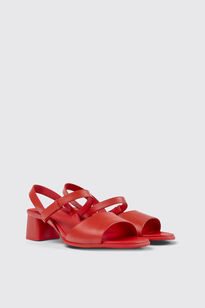Front view of Katie Red sandal for women