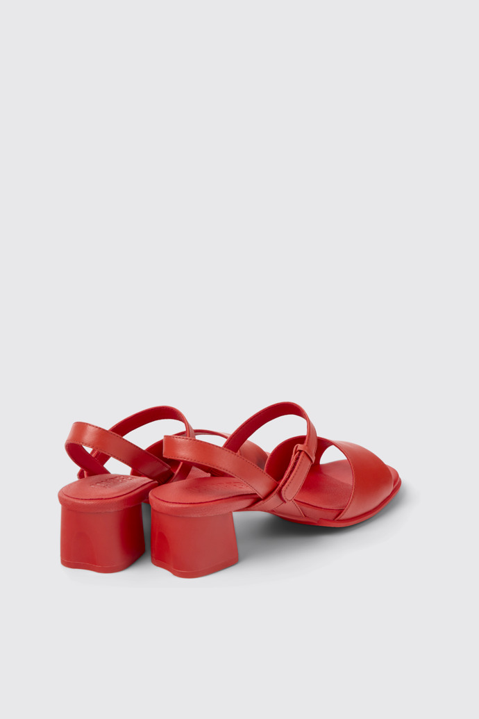 Back view of Katie Red sandal for women