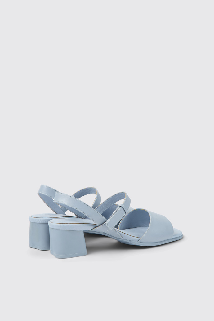 Back view of Katie Blue leather sandals for women