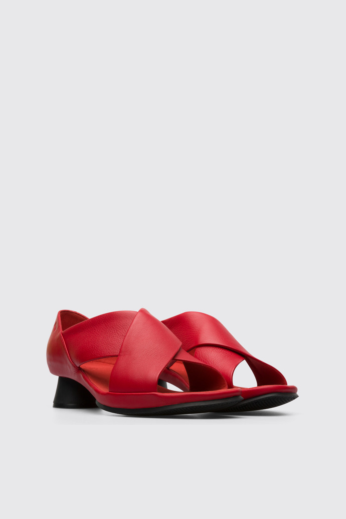 Front view of Alright Red women’s x-strap sandal