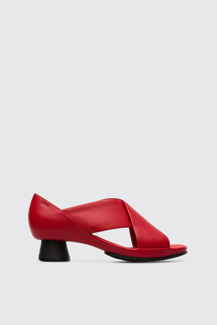 Side view of Alright Red women’s x-strap sandal