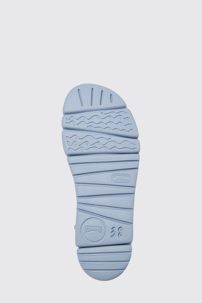 Oruga Up Sandales en cuir bleu, orange et blanc pour femme