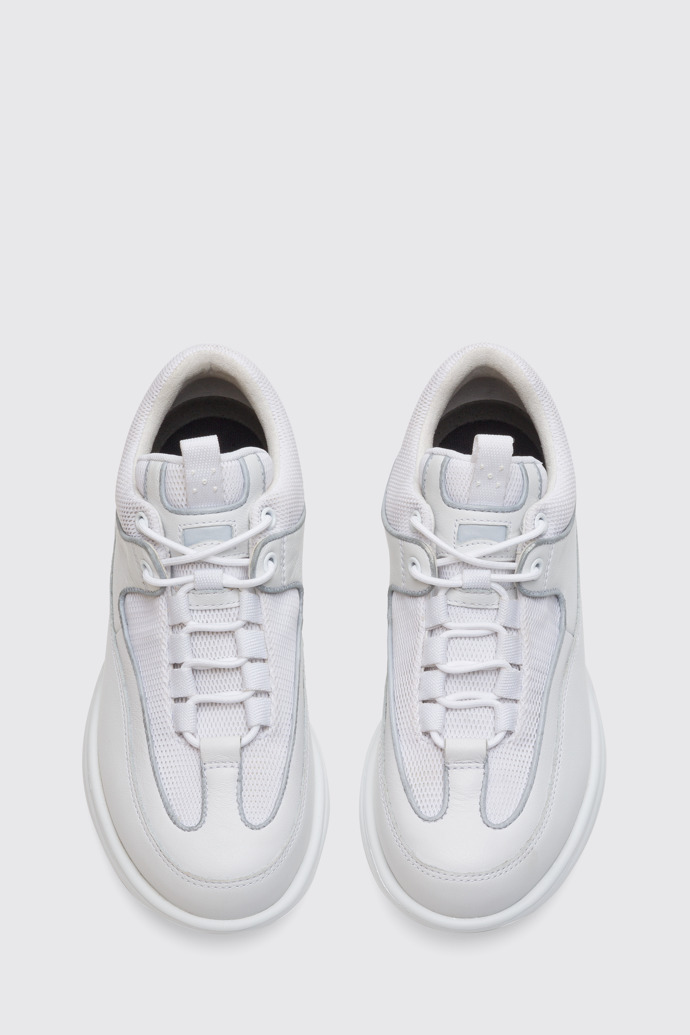 Overhead view of Pop Trading Company White women's sneaker