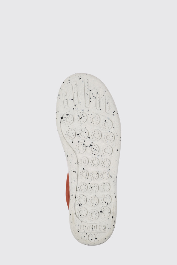 The sole of Peu Touring Red recycled PET sneakers for women
