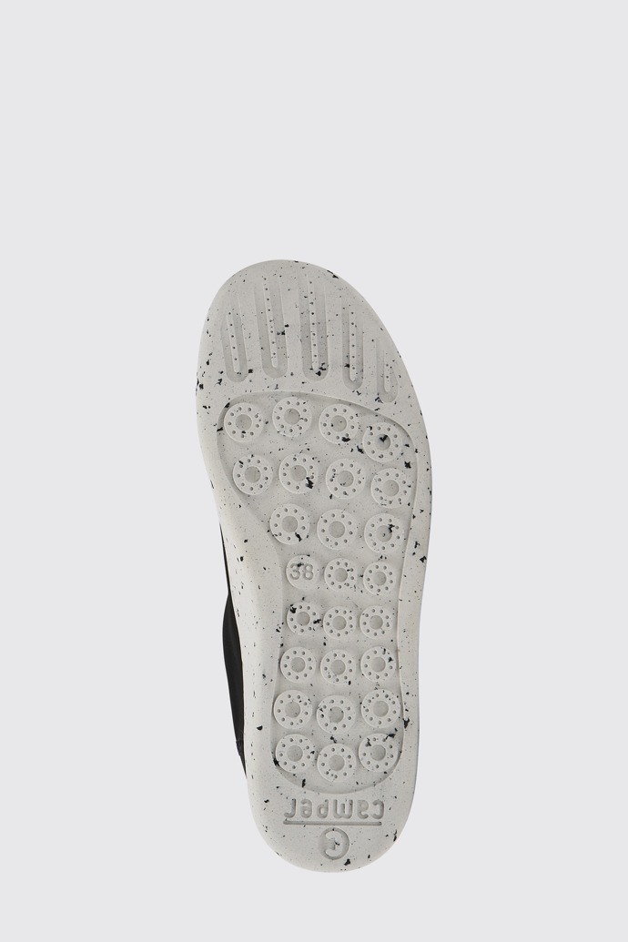 The sole of Peu Touring Black recycled PET sneakers for women