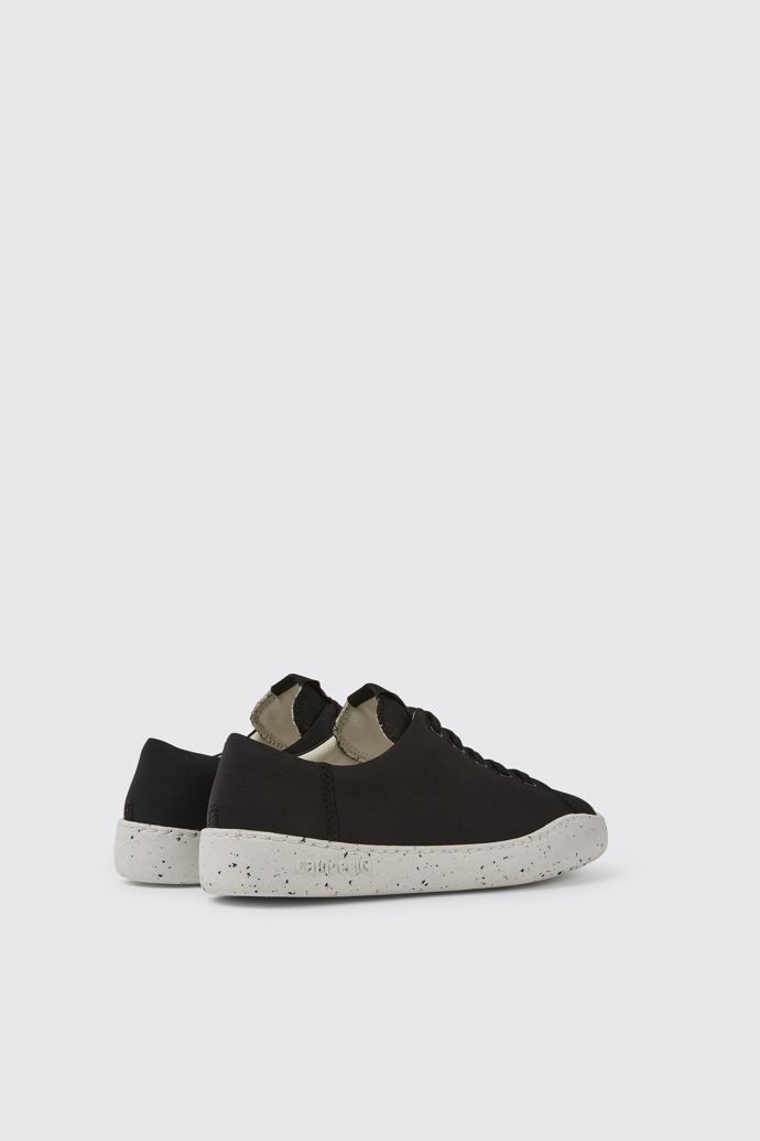 Back view of Peu Touring Black recycled PET sneakers for women