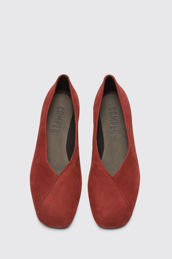 Overhead view of Twins Women's red-brown ballerina shoe