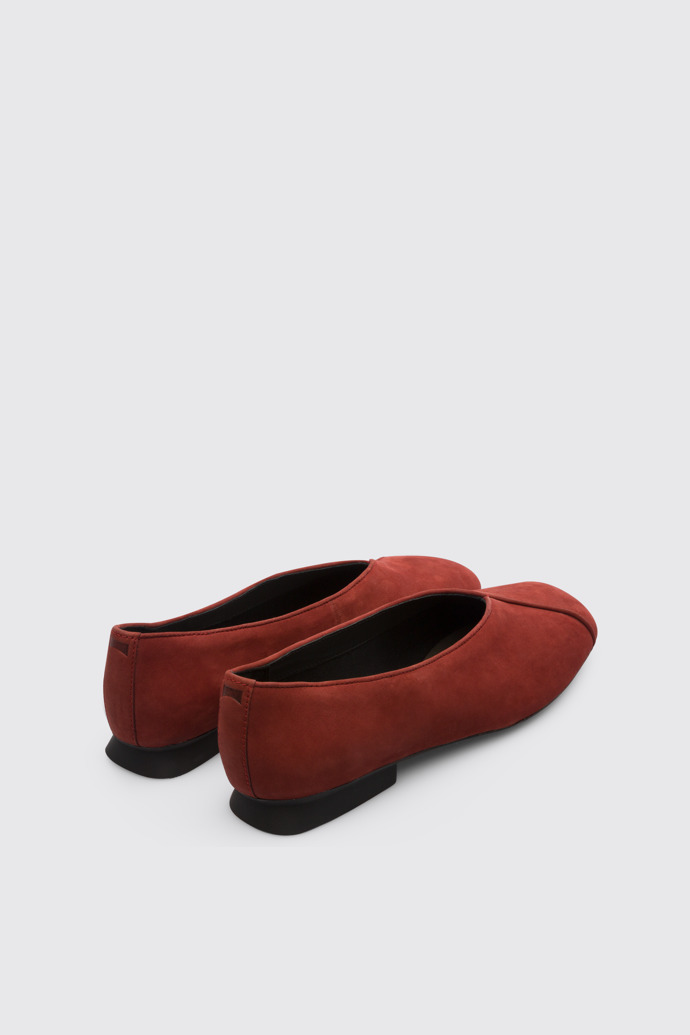 Back view of Twins Women's red-brown ballerina shoe