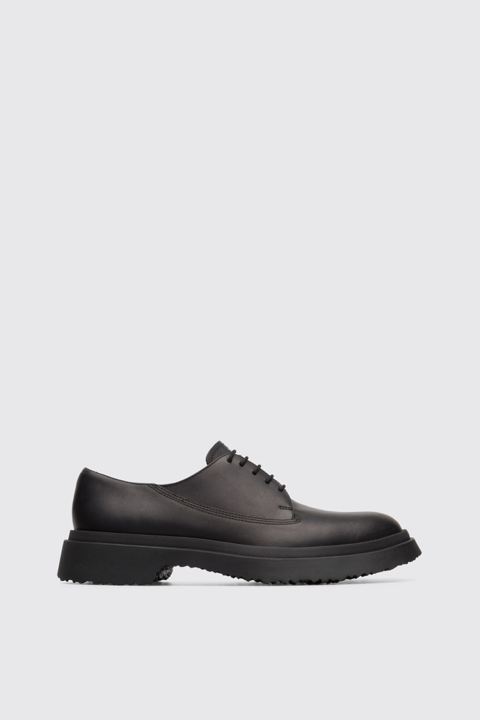 Side view of Walden Smart black lace up shoe for women