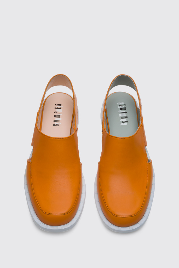 Overhead view of Twins Orange semi-open TWINS women's shoe