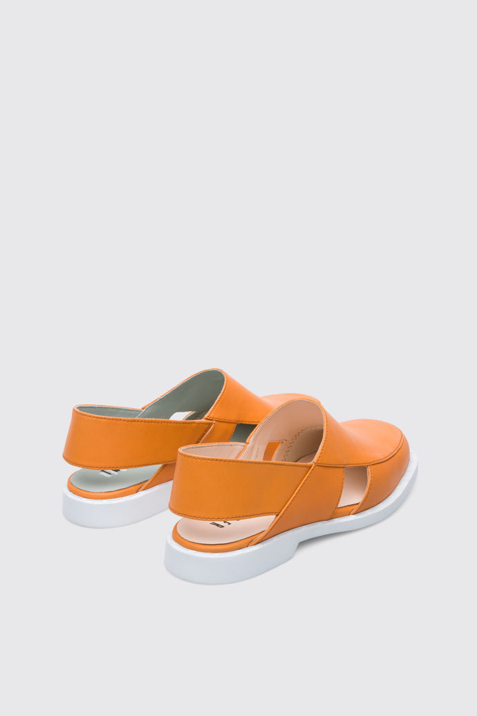 Back view of Twins Orange semi-open TWINS women's shoe