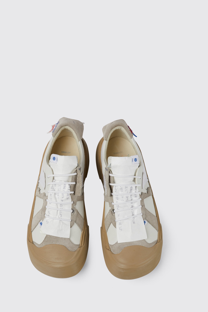 Overhead view of ADERERROR White/beige shoes