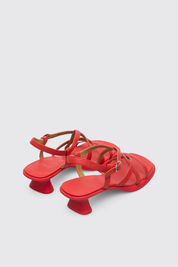 Back view of Dina Red sandal for women
