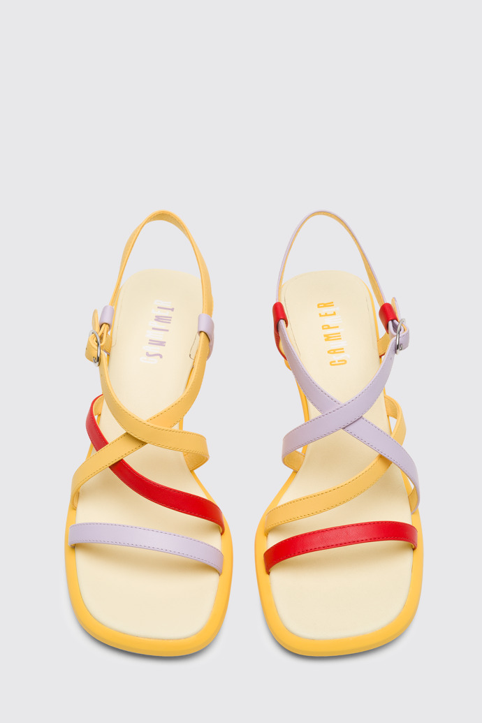 Overhead view of Twins Multicolor sandal for women