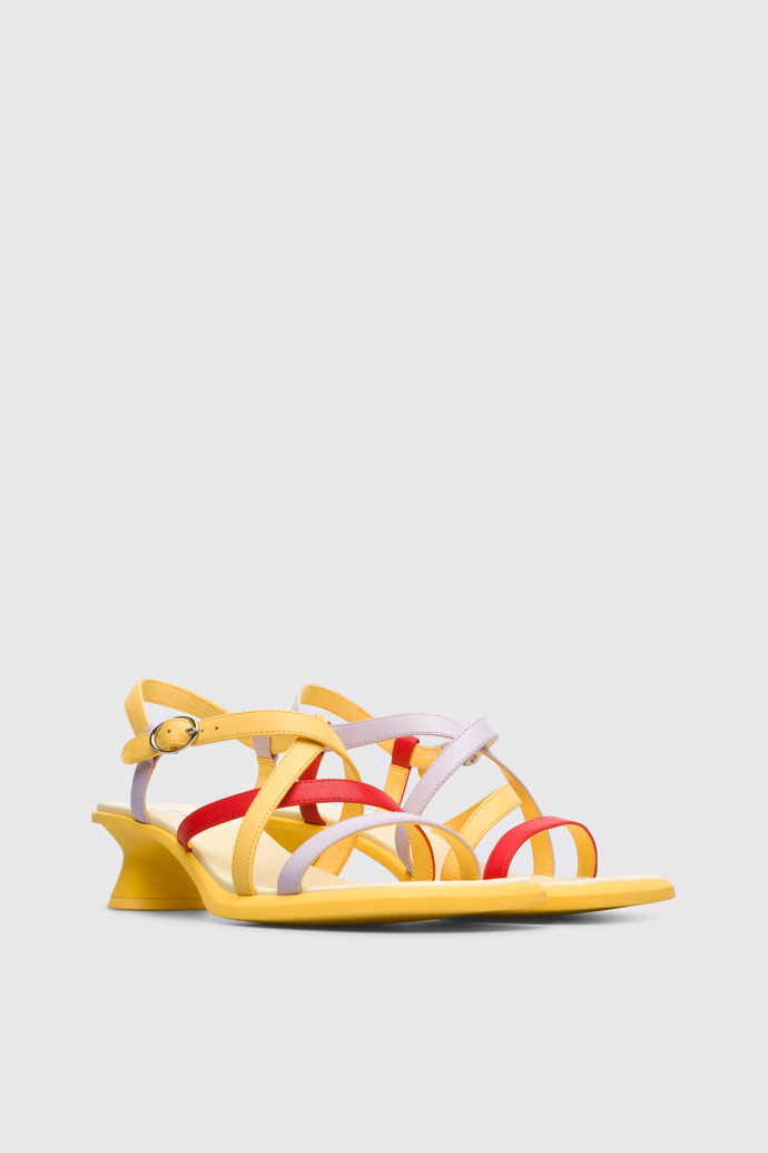 Front view of Twins Multicolor sandal for women