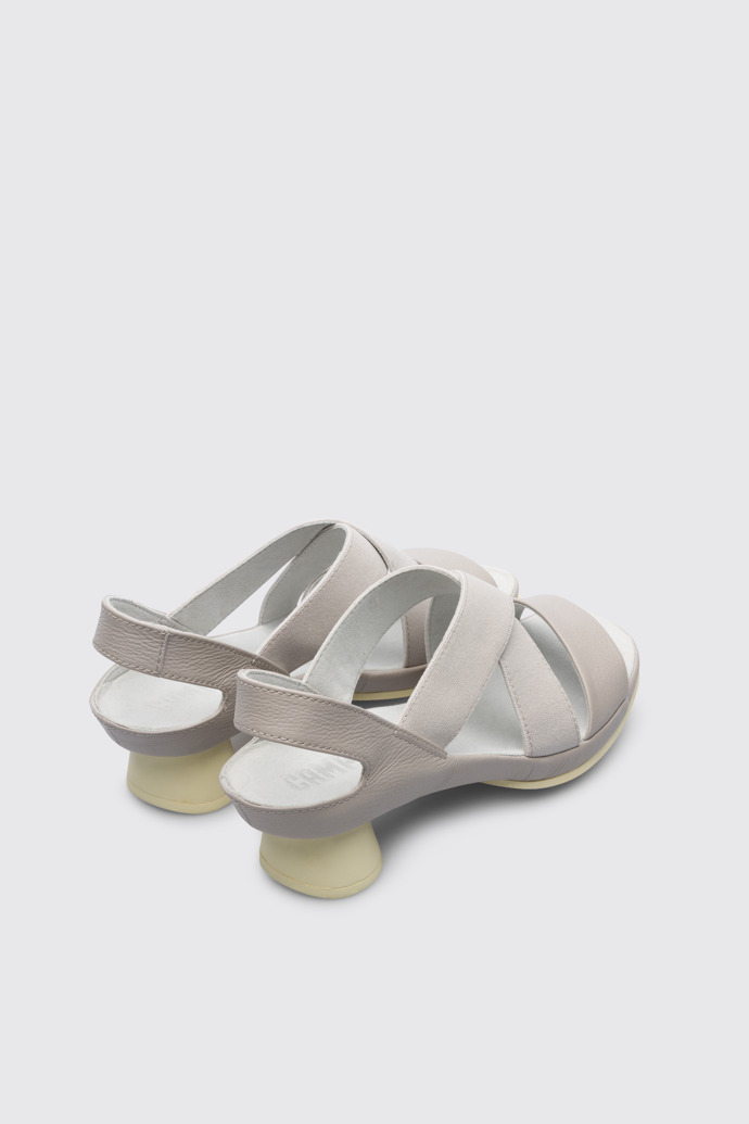 Back view of Alright Grey leather women’s sandal