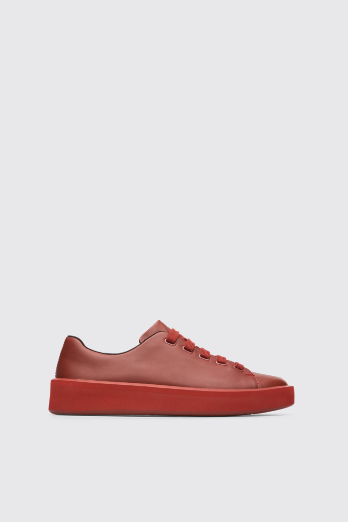 Image of Side view of Courb Women's red-brown sneaker