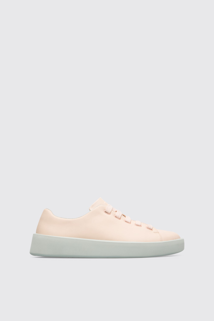 Side view of Courb Women's nude sneaker