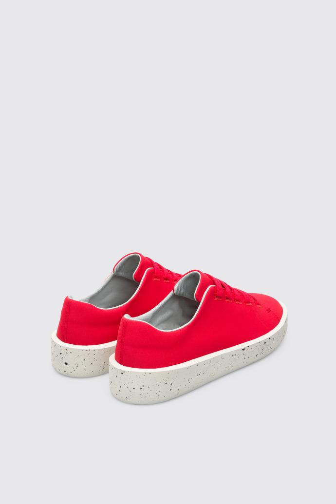 Back view of Courb Women's red sneaker