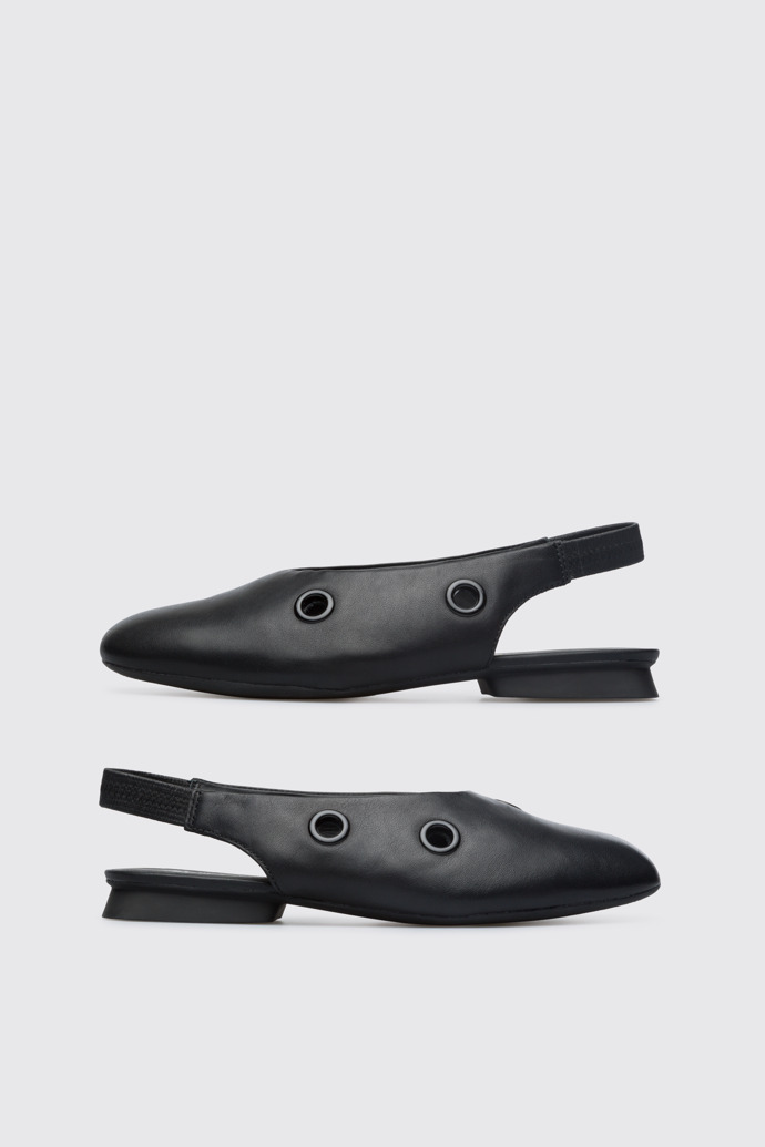 Side view of Twins TWINS black shoe for women