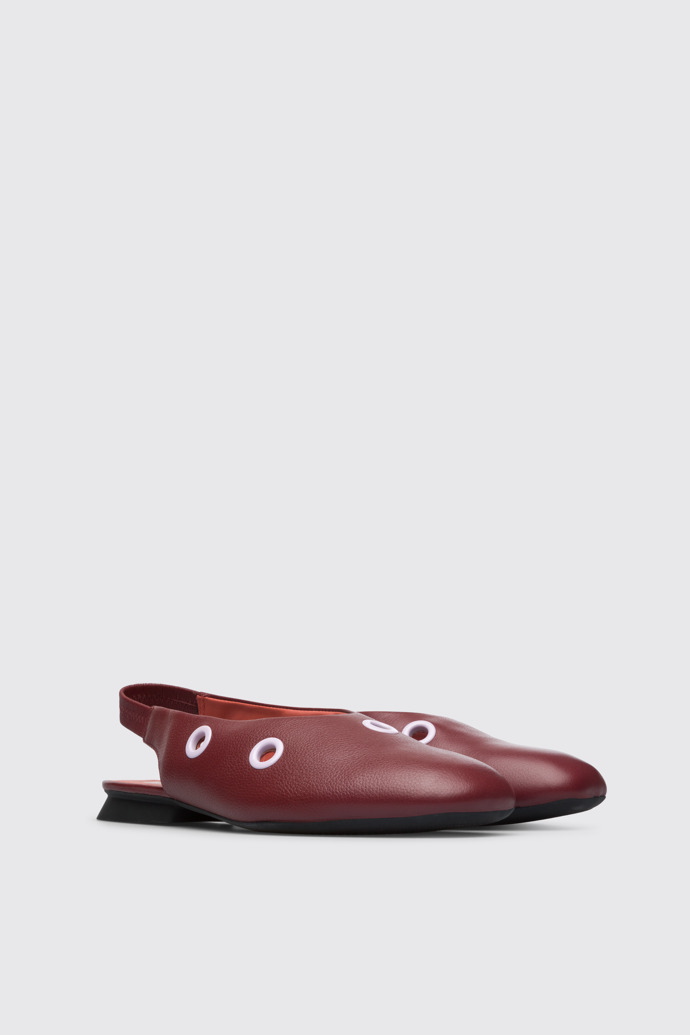 Front view of Twins TWINS burgundy shoe for women