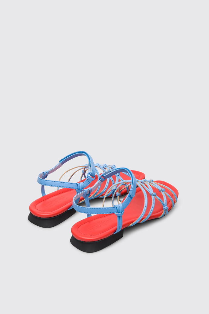 Back view of Casi Myra Light blue sandal for women