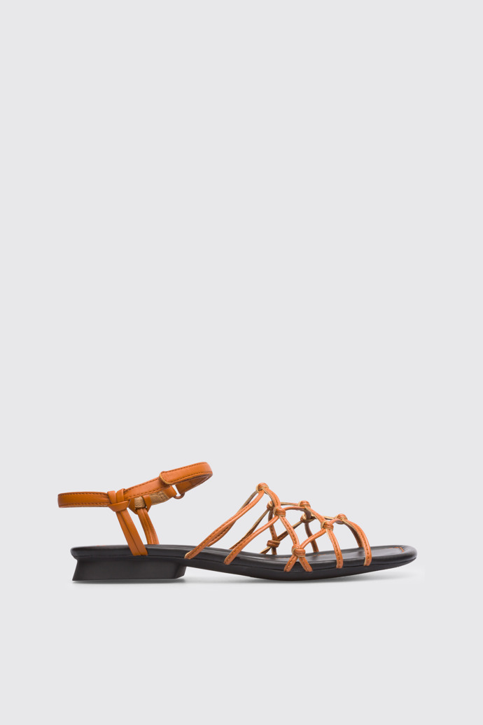 Side view of Casi Myra Brown sandal for women
