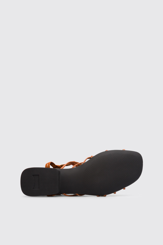 The sole of Casi Myra Brown sandal for women