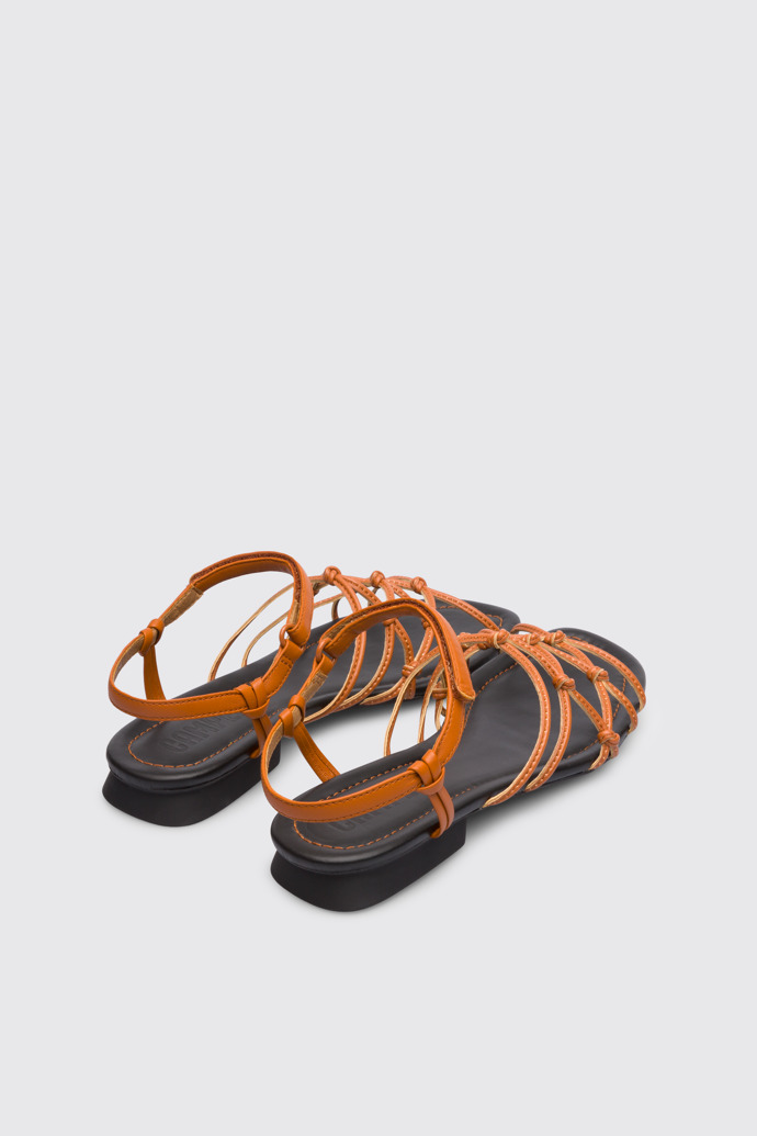 Back view of Casi Myra Brown sandal for women