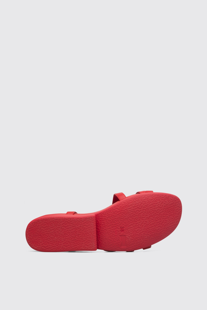 The sole of Minikaah Red sandal for women