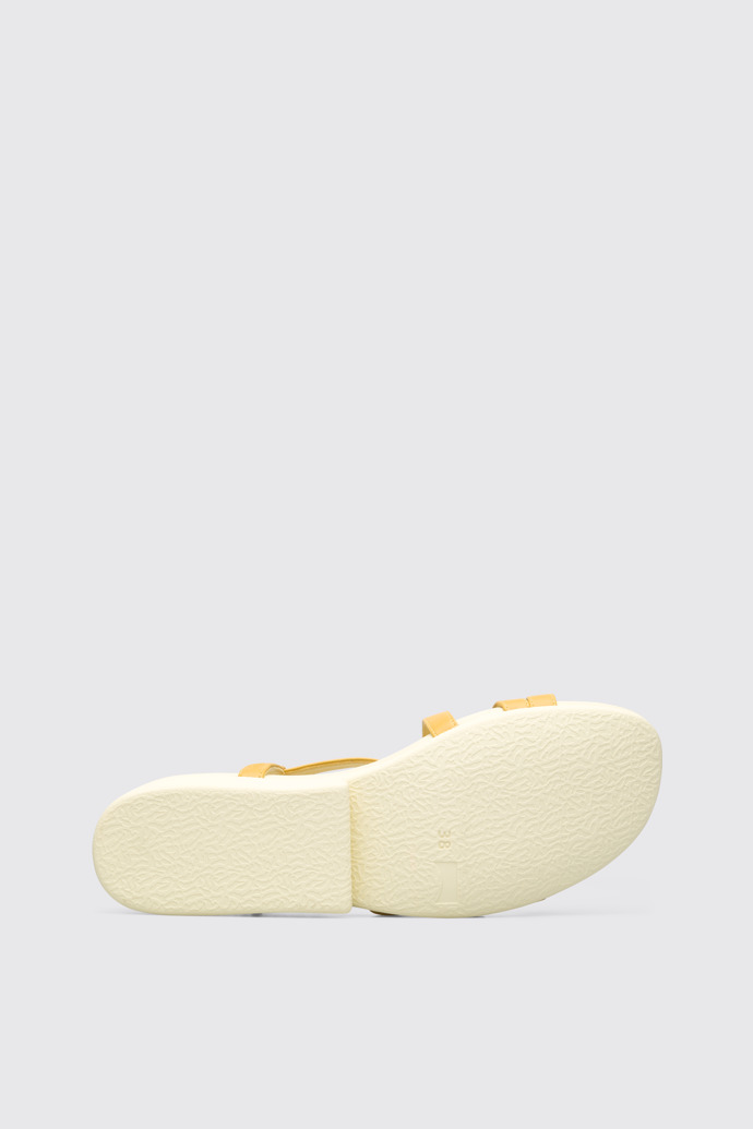 The sole of Minikaah Yellow sandal for women