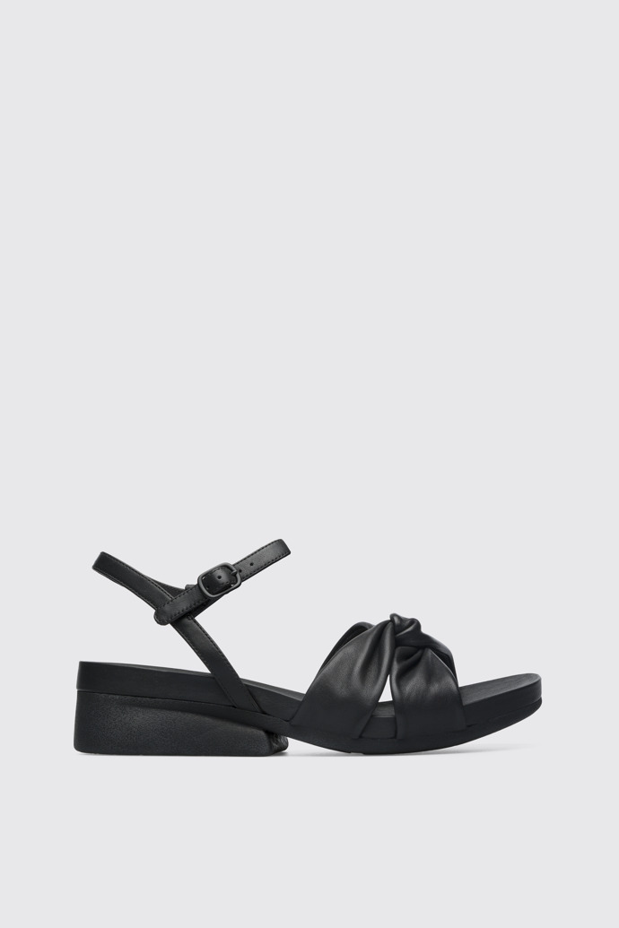 Side view of Minikaah Black sandal for women