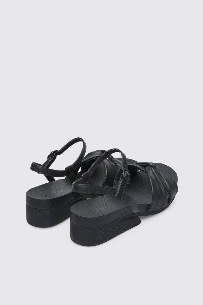 Back view of Minikaah Black sandal for women