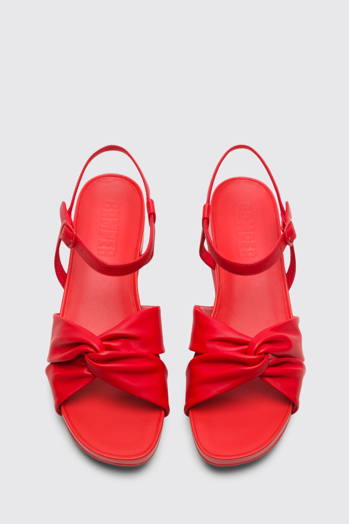 Overhead view of Minikaah Red sandal for women