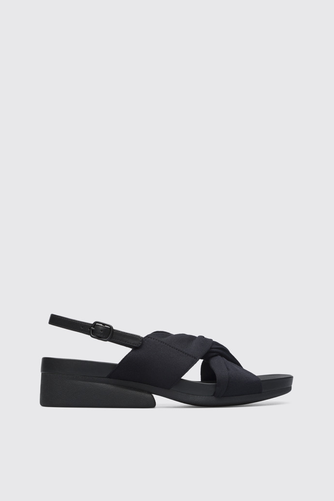 Side view of Minikaah Black sandal for women