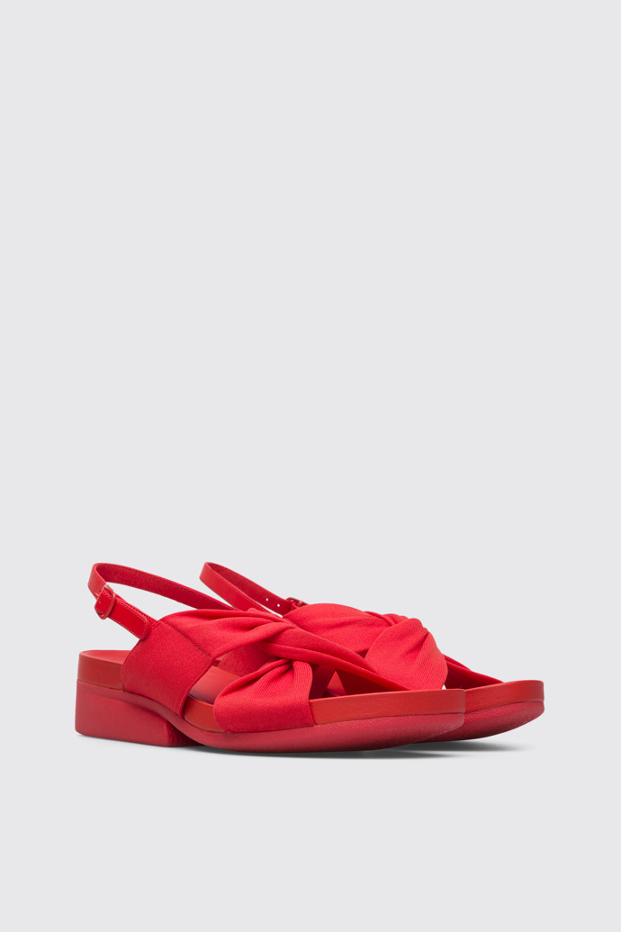 Front view of Minikaah Red sandal for women