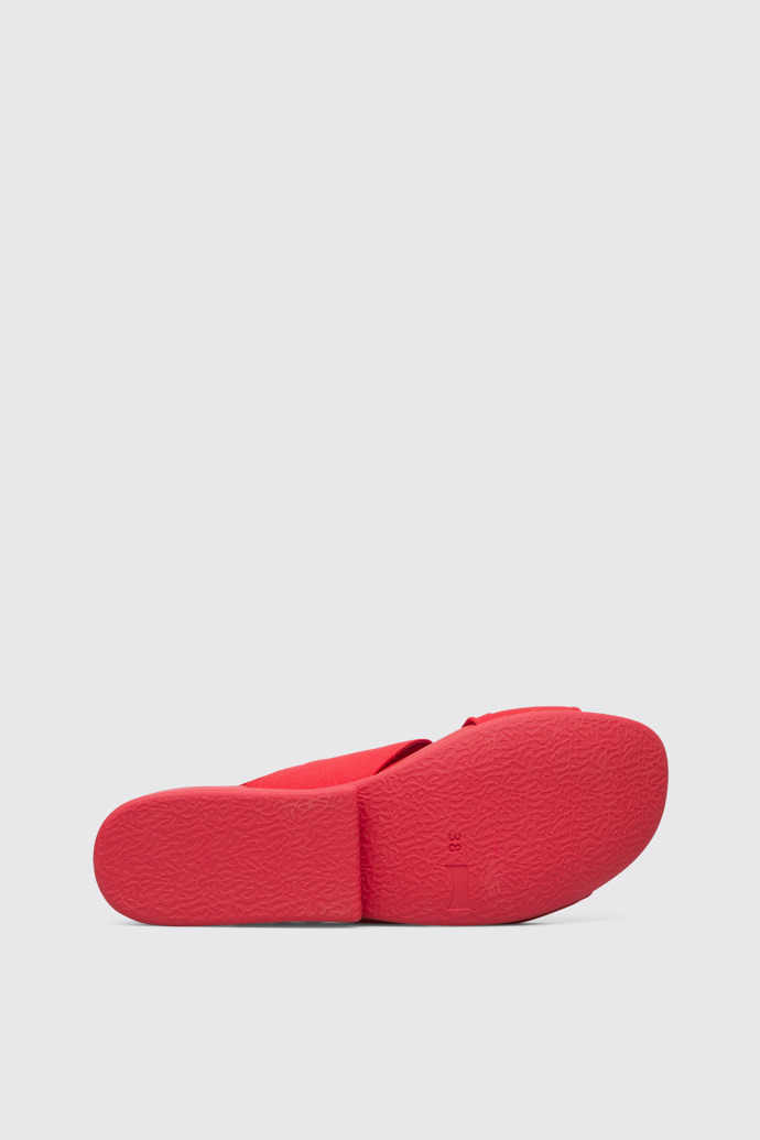 The sole of Minikaah Red sandal for women