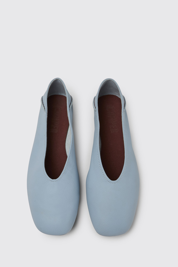 Casi Myra Голубые кожаные женские туфли