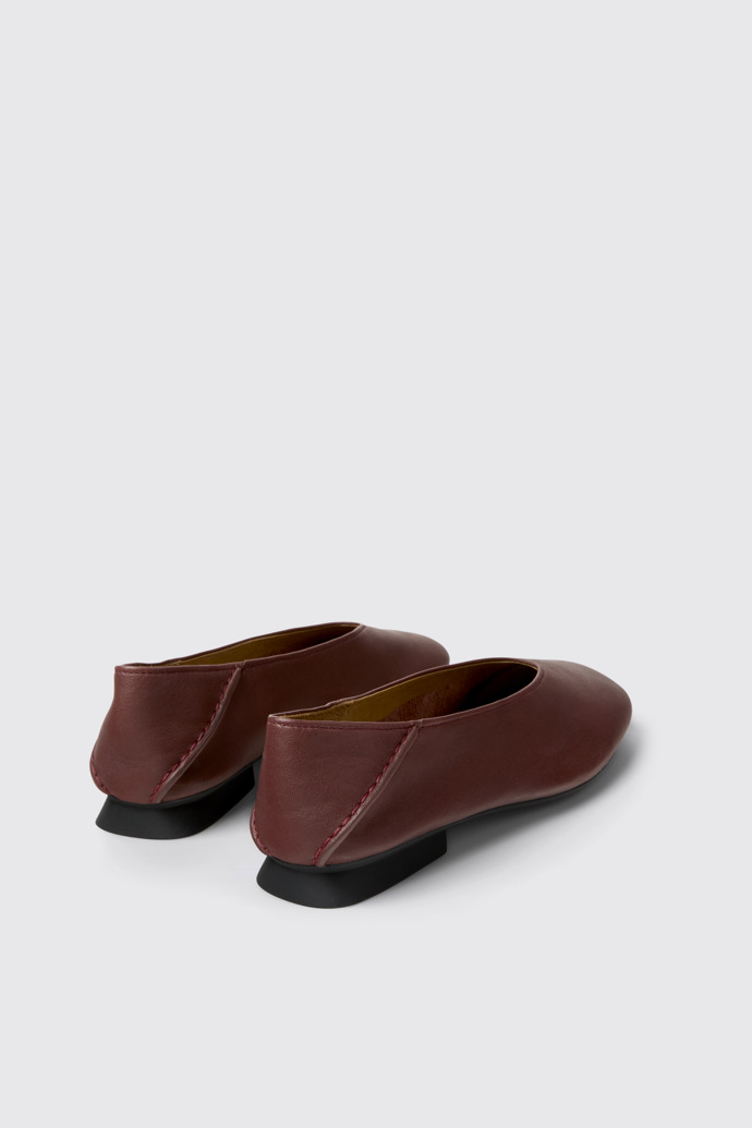 Casi Myra Ballerines en cuir bordeaux Pour femme.