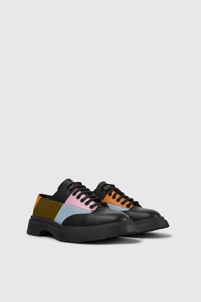 Front view of Twins Multicolored lace-up shoes for women