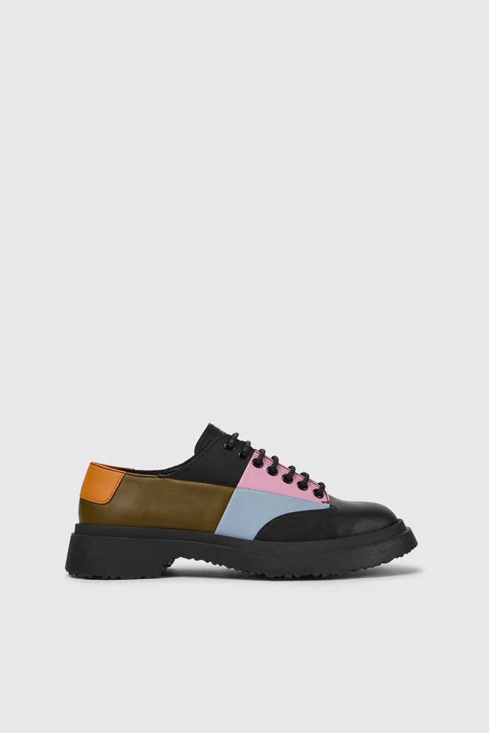 Side view of Twins Multicolored lace-up shoes for women