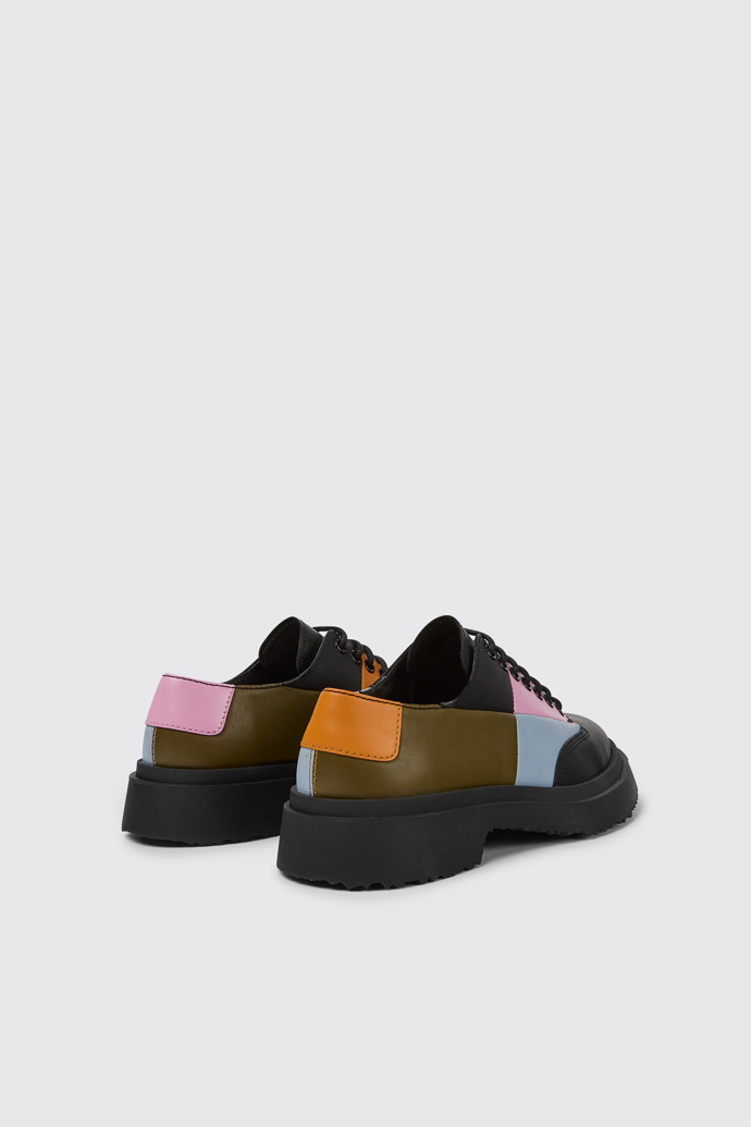 Back view of Twins Multicolored lace-up shoes for women