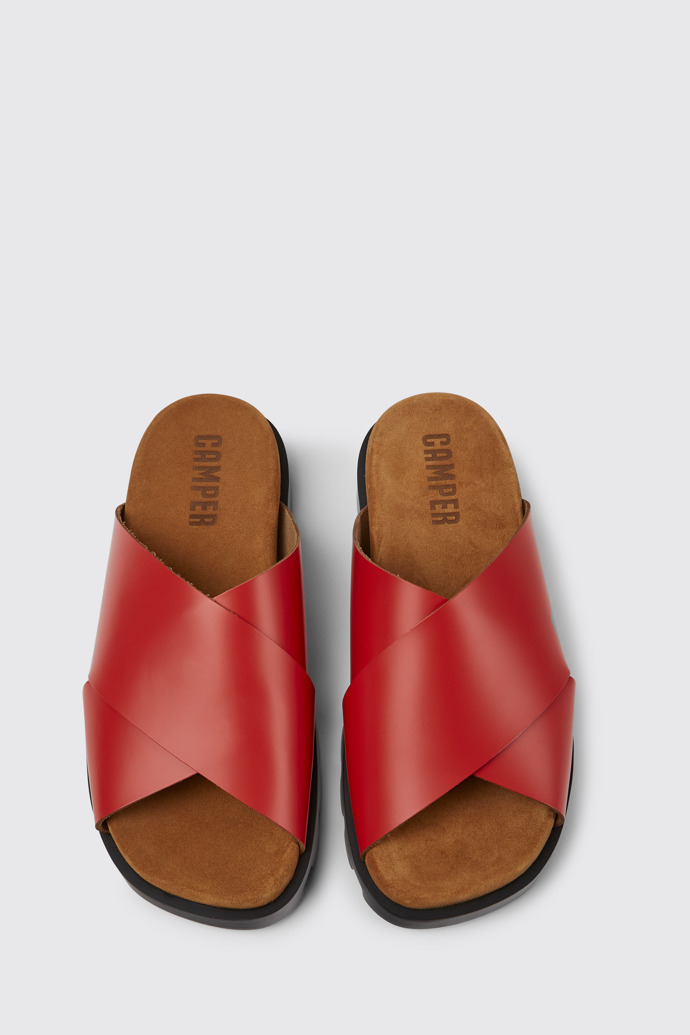 Brutus Sandal Damensandale aus Leder in Rot