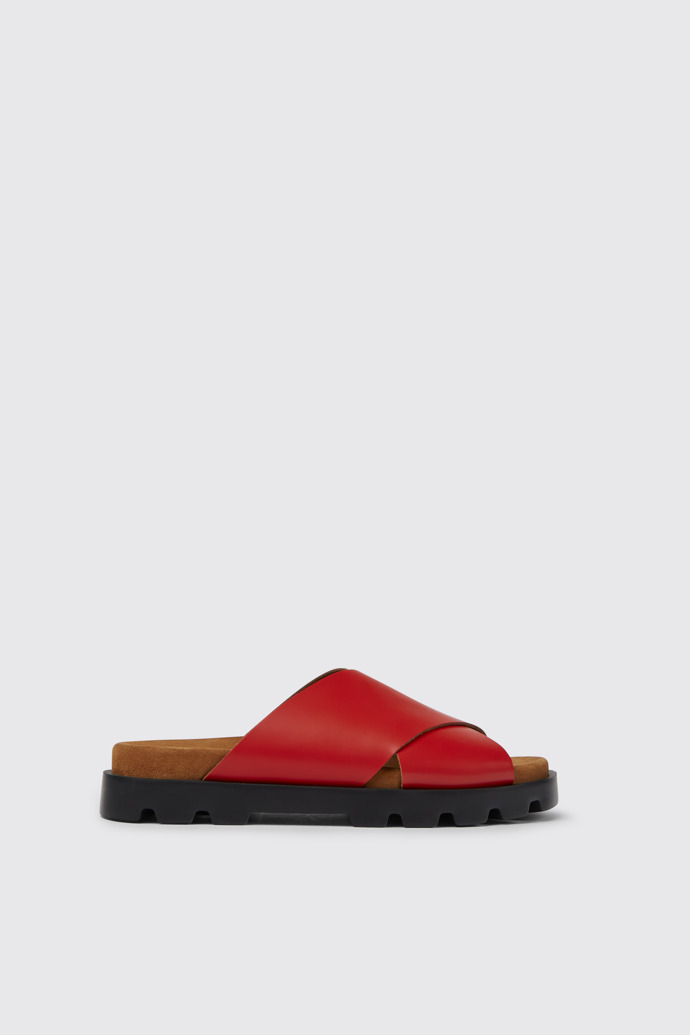 Brutus Sandal Damensandale aus Leder in Rot