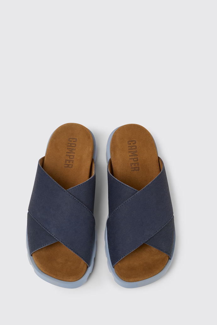 Overhead view of Brutus Sandal Blue women's sandals